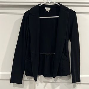 Nordstrom Caslon Knit One-Button Blazer Petite in Black, XSmall